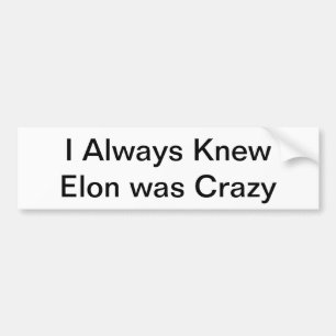 Anti-Elon Bumper Sticker