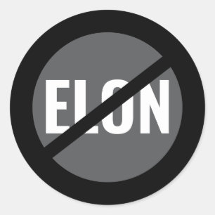 Anti-Elon Musk Classic Round Sticker