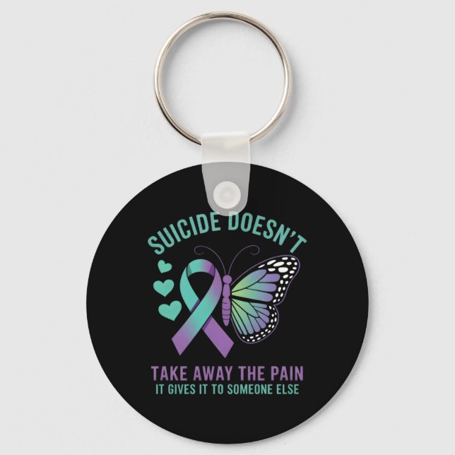 Anti- Emotional Message Butterfly Keychain (Front)