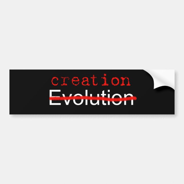 Anti Evolution Bumper Sticker (Front)