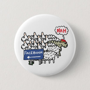 Anti Facebook 2 Inch Round Button