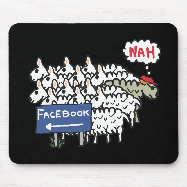 Anti Facebook Mouse Pad (Front)