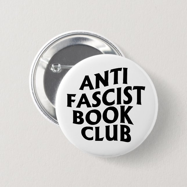 Anti Fascist Book Club 2 Inch Round Button (Front & Back)