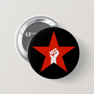 Anti-Fascist Star 2 Inch Round Button