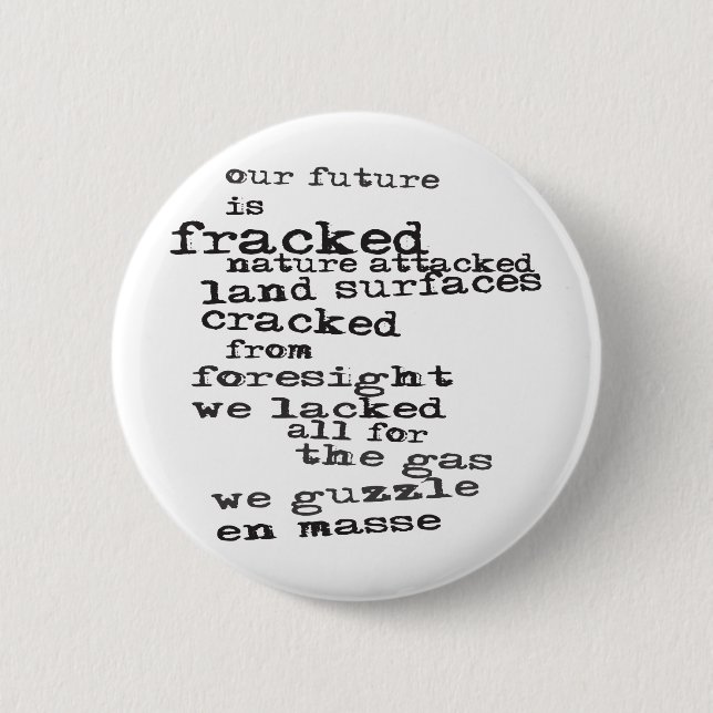 Anti-Fracking 2 Inch Round Button (Front)