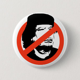 ANTI-GADDAFI 2 INCH ROUND BUTTON