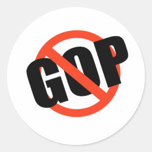 ANTI GOP CLASSIC ROUND STICKER