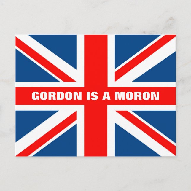 Anti Gordon Brown Postcard (Front)