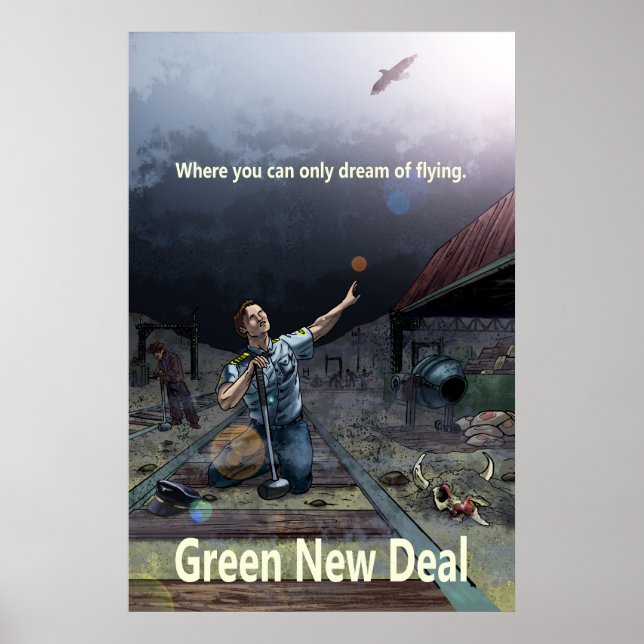 Anti Green New Deal - 24 x 36 Affiche d'impression (Devant)