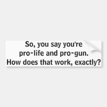 Anti-gun bumper sticker