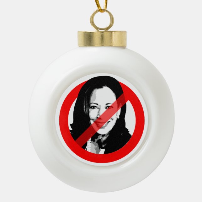 ANTI HARRIS CERAMIC BALL CHRISTMAS ORNAMENT (Front)