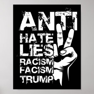 Anti Hate Lies Racism Facism Trump  Poster