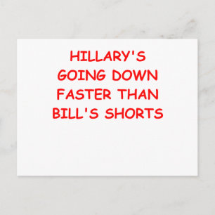 anti hilary clinton postcard