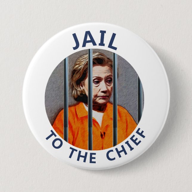 Anti-Hillary Clinton 3 Inch Round Button (Front)