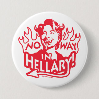 Anti-Hillary Hell Satin Devil Witch 3 Inch Round Button