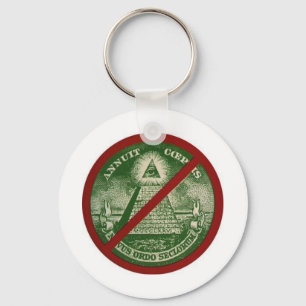 Anti Illuminati keychain