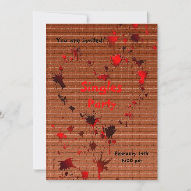 Anti- invitation de partie de Saint-Valentin (Devant)