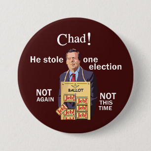 Anti-Jeb Bush 2016 3 Inch Round Button