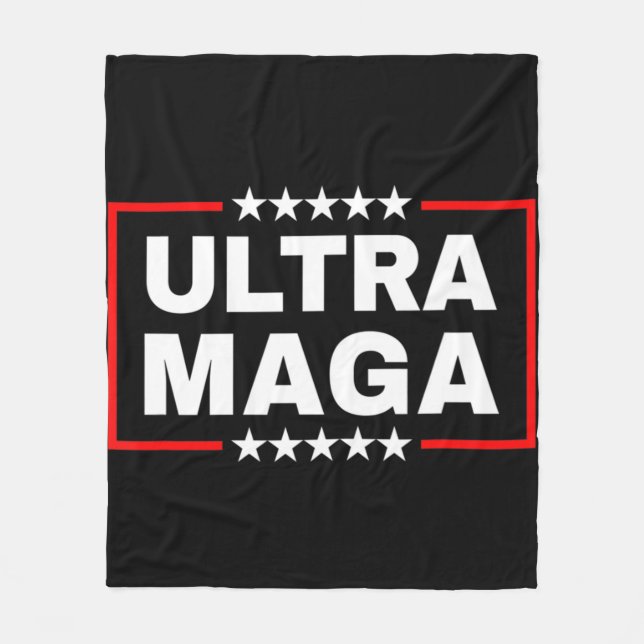 Anti Joe Biden Ultra Maga  Fleece Blanket (Front)