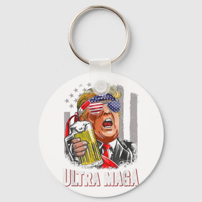 Anti Joe Biden Ultra Maga Keychain (Front)