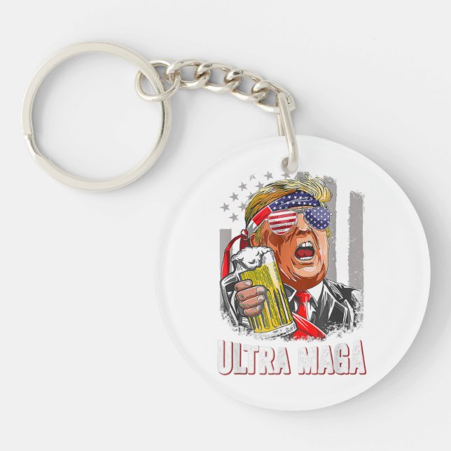 Anti Joe Biden Ultra Maga Keychain (Front)