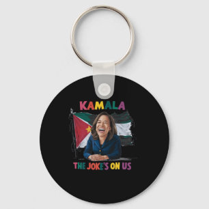 Anti Kamala Harris Palestine Flag  Keychain