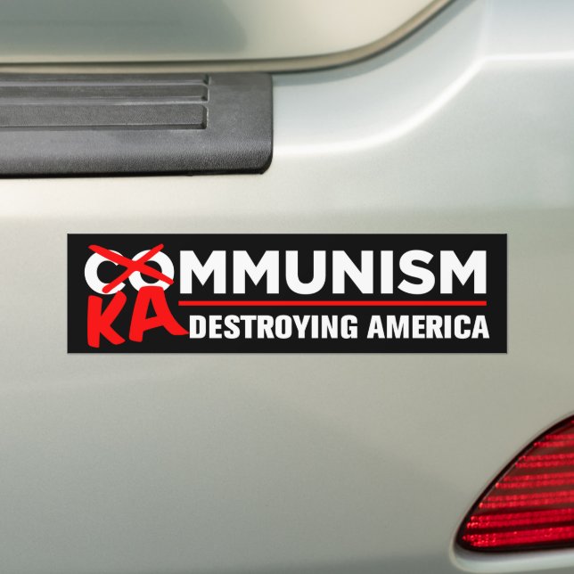 Anti-Kamala Socialism Destroying America Kammunism Bumper Sticker (On Car)