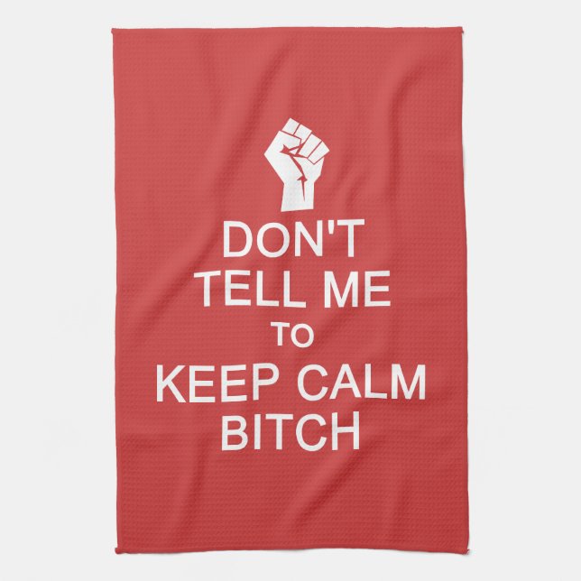 Anti - Keep Calm custom hand towel (Vertical)