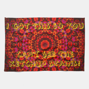 "Anti-Ketchup" mandala tea-towel Kitchen Towel