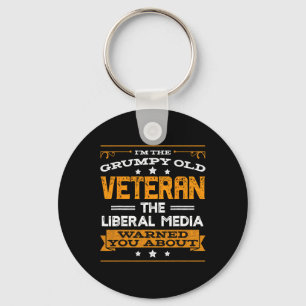 Anti Liberal Republican Conservative Grumpy Old Ma Keychain
