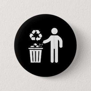 Anti Littering No Environment Environmental Protec 2 Inch Round Button