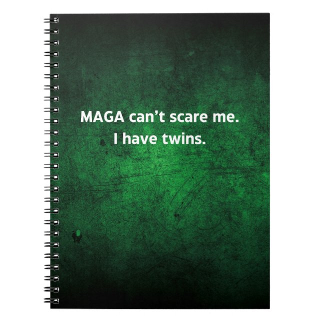 Anti MAGA Twin Moms Notebook (Front)