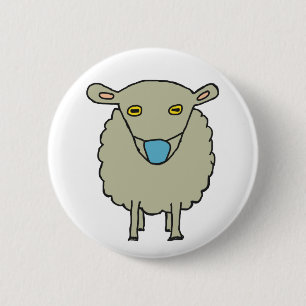 Anti-Mask Mask-Wearing Sheep 2 Inch Round Button