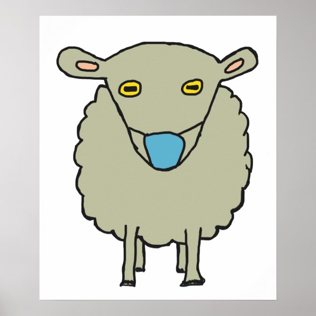 Anti-Mask Mask-Wearing Sheep Poster (Front)