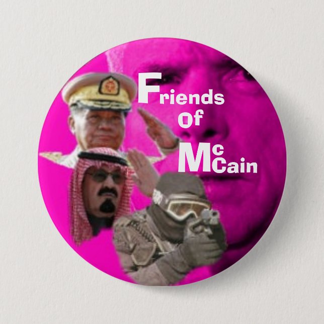 Anti-McCain Button... 3 Inch Round Button (Front)