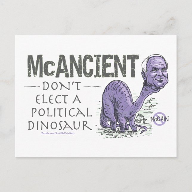 Anti McCain McAncient Postcard (Front)