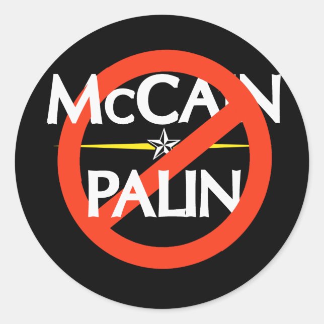 Anti-McCain/Palin Sticker (Front)