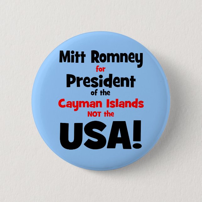 anti Mitt Romney 2 Inch Round Button (Front)