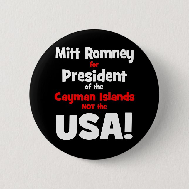 anti Mitt Romney 2 Inch Round Button (Front)