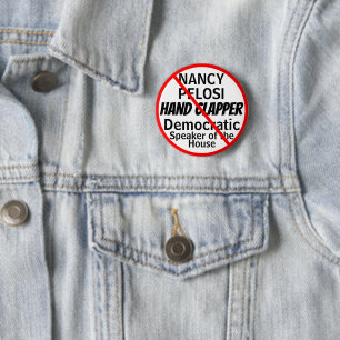 Anti-Nancy Pelosi Hand Clapper Humour 2 Inch Round Button