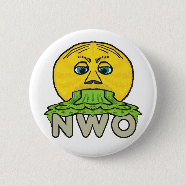 Anti New World Order 2 Inch Round Button (Front)
