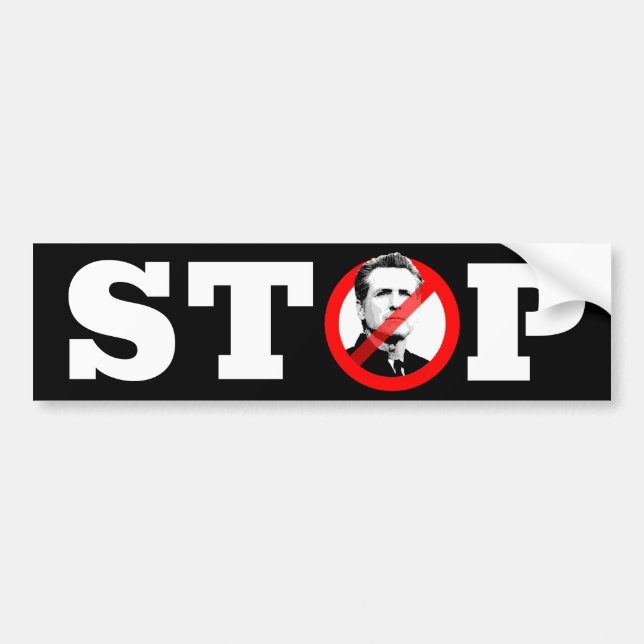 ANTI NEWSOM BUMPER STICKER (Front)