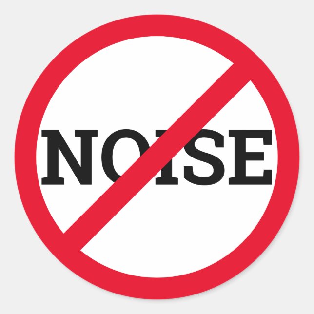 Anti Noise Classic Round Sticker (Front)