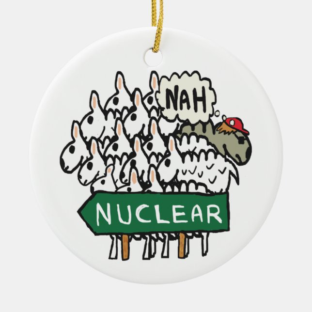 Anti Nuclear Ceramic Ornament (Front)
