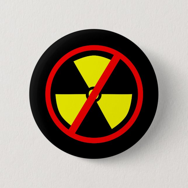 Anti-Nuclear Symbol Pinback 2 Inch Round Button (Front)