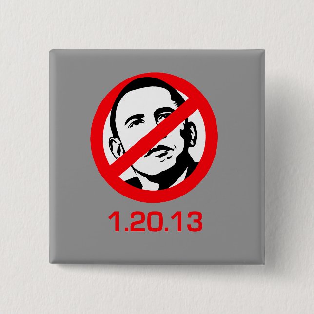 Anti-Obama - 1.20.13 2 Inch Square Button (Front)