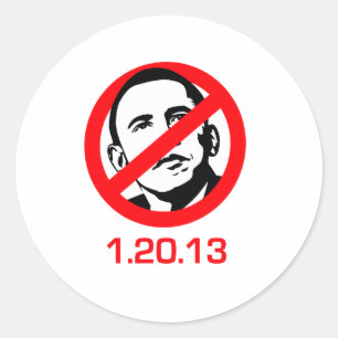 Anti-Obama - 1.20.13 Classic Round Sticker
