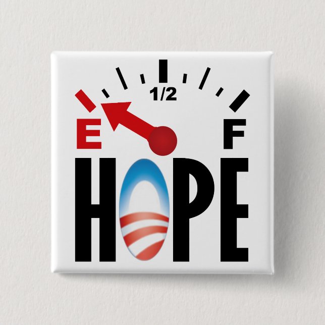 Anti Obama 2012 - Out of Hope 2 Inch Square Button (Front)
