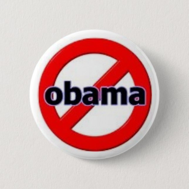 Anti-Obama 2 Inch Round Button (Front)