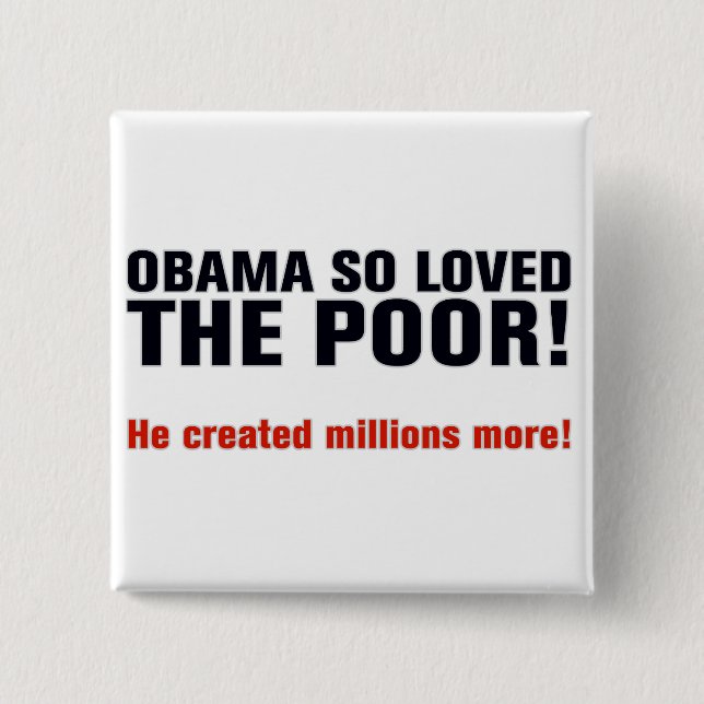 Anti Obama 2 Inch Square Button (Front)
